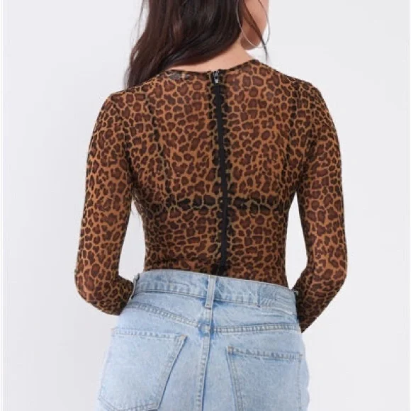 Leopard Print Bodysuit - Picture 3 of 7